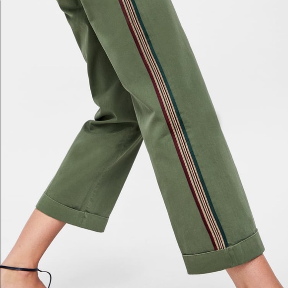Zara Olive Green Joggers - Picture 4 of 15